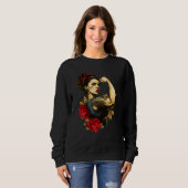 Strong Wife Mother Roses Never Give Up  1 Sweatshirt (Vorne ganz)