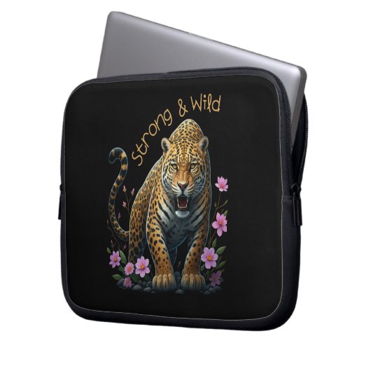 Strong & Wild Jaguar Soul Laptopschutzhülle (Vorderseite Links)