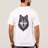 Strong Wolf Head Illustration T-Shirt (Rückseite)
