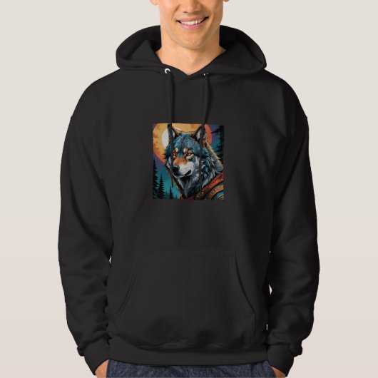 Strong Wolf Hoodie (Vorderseite)