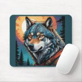 Strong Wolf Mousepad (Mit Mouse)