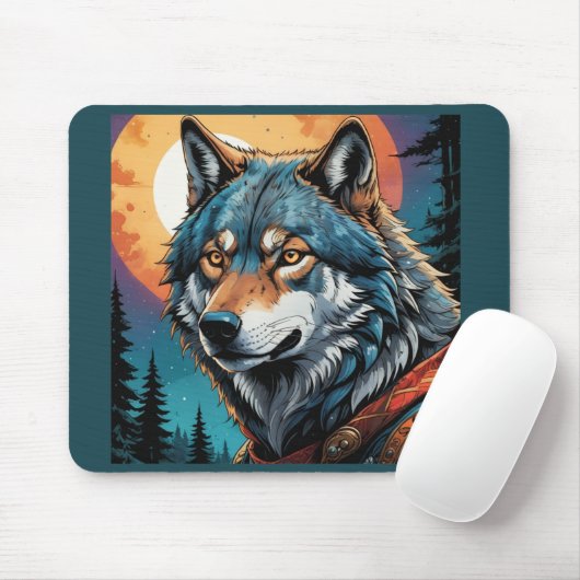 Strong Wolf Mousepad (Mit Mouse)