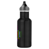 Strong Woman Word Cloud Edelstahlflasche (Rechts)