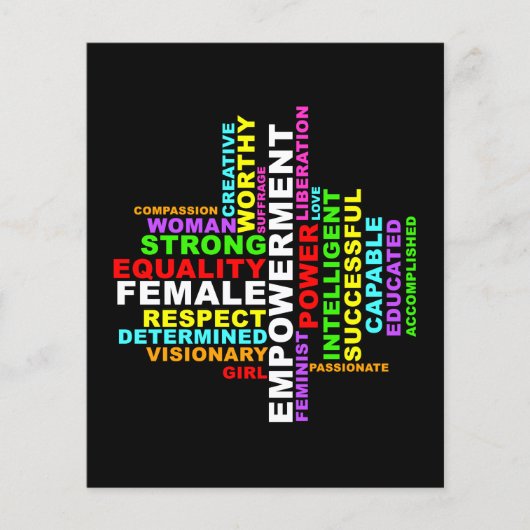 Strong Woman Word Cloud Flyer (Vorne)
