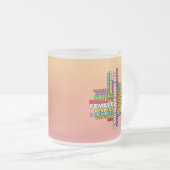 Strong Woman Word Cloud Mattglastasse (VorderseiteRechts)