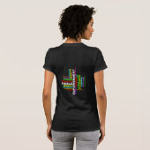 Strong Woman Word Cloud T-Shirt (Schwarz voll)