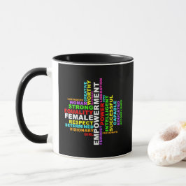 Strong Woman Word Cloud Tasse