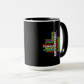 Strong Woman Word Cloud Tasse (VorderseiteRechts)