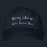 Strong Women Personalisiert Navy-Hat Stilvolle Wom Bestickte Baseballkappe<br><div class="desc">Mit dieser Alternative Apparel Basic Adjustable Cap in klassischer Navy-Farbe feiern Sie Stärke und Individualität. Mit "Starke Frauen" mit Ihrem persönlichen "Ihr Name Hier" bestickter Text,  ist diese Kappe eine stilvolle Hommage an Ermächtigung. Bestellen Sie noch heute Ihre Bestellung und tragen Sie Ihr Vertrauen stolz!</div>