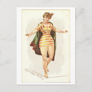 Strong Women Series #23: Acrobat Vintag Postkarte