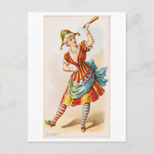 Strong Women Series #28: Clown Vintag Postkarte (Vorderseite)