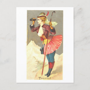 Strong Women Series #32: Tourist Vintag Postkarte