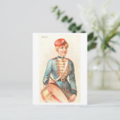 Strong Women Series #35: Drummer Vintag Postkarte (Stehend Vorderseite)