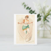 Strong Women Series #42: Skipping Rope Vintag Postkarte (Stehend Vorderseite)