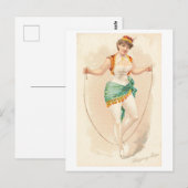 Strong Women Series #42: Skipping Rope Vintag Postkarte (Vorne/Hinten)