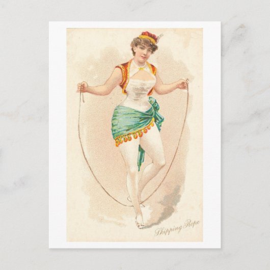 Strong Women Series #42: Skipping Rope Vintag Postkarte (Vorderseite)