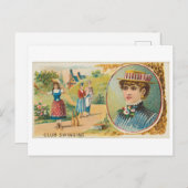Strong Women Series #45: Club Swinging Vintag Postkarte (Vorne/Hinten)