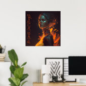 Strong women, strong world - inspirierendes Poster (Heimbüro)