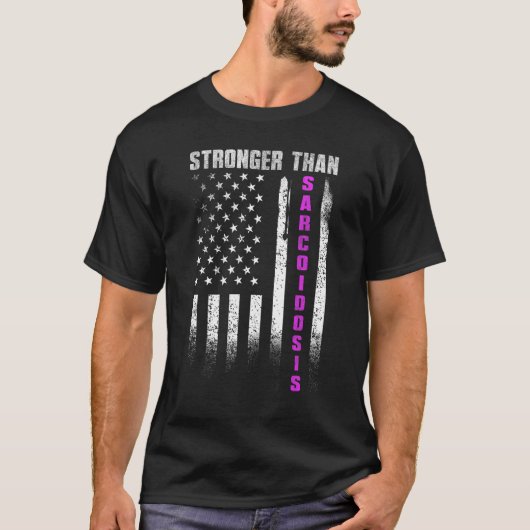 Stronger als Sarcoidose Patriotic Sarcoidose Aw T-Shirt (Vorderseite)