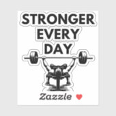 STRONGER EVERY DAY Custom Cut Vinyl Sticker Gym Mo (Blatt)