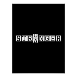 STRONGER not Stranger - Motivierend Letter Art Poster