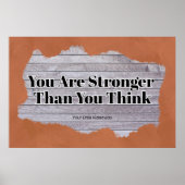 "Stronger" Positive Quotation "Wall art & Poster"  Poster (Vorne)