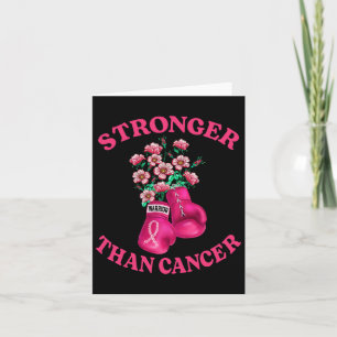 Stronger Than Cancer Boxing Gloves Pink Ribbon Bre Karte