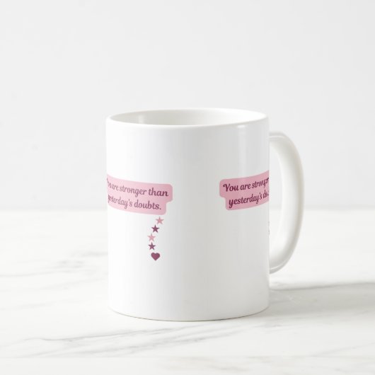 Stronger Than Doubt Mug Kaffeetasse (VorderseiteRechts)