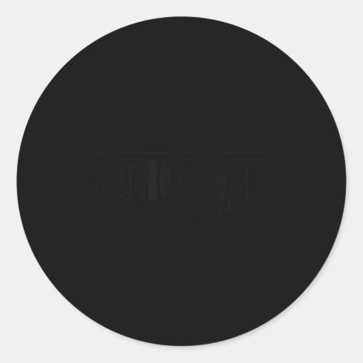 Stronger Than I Look D374 Gym Shirt _ Workout _ Mo Runder Aufkleber (Vorderseite)