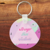 Stronger than Scoliosis - Pink Schlüsselanhänger (Vorderseite)