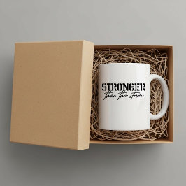 Stronger than the storm, faith inspired  kaffeetasse