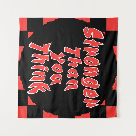 Stronger Than You Think Wandteppich (Vorderseite (Horizontal))