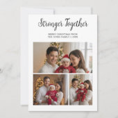Stronger Together Personalisiert Family Christmas Feiertagskarte (Vorderseite)