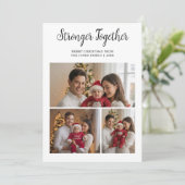 Stronger Together Personalisiert Family Christmas Feiertagskarte (Stehend Vorderseite)