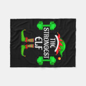 Strongest Elf Matching Family Group Christmas Part Fleecedecke (Vorderseite (Horizontal))