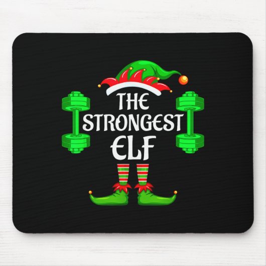 Strongest Elf Matching Family Group Christmas Part Mousepad (Vorne)