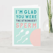 Strongest Sperm | Funny Birthday Karte (Vorderseite)