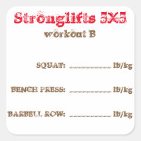 Stronglifts 5x5 Tracker - Workout B