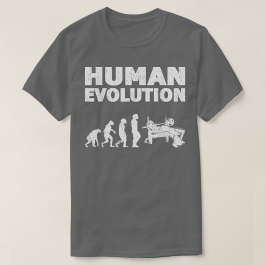 Strongman Evolution Powerlifter & Bodybuilder wagt T-Shirt (Design vorne)