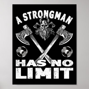 Strongman hat keinen Power für die Gewichtsausbild Poster