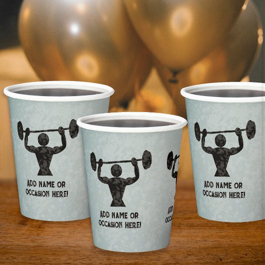 Strongman Hebe Gewichte - männliche Ermutigung Pappbecher