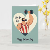 Strongman Liebt dich Papa Karte (Gelbe Blume)