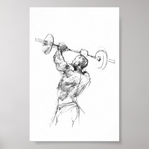 Strongman Lifting Weights Poster