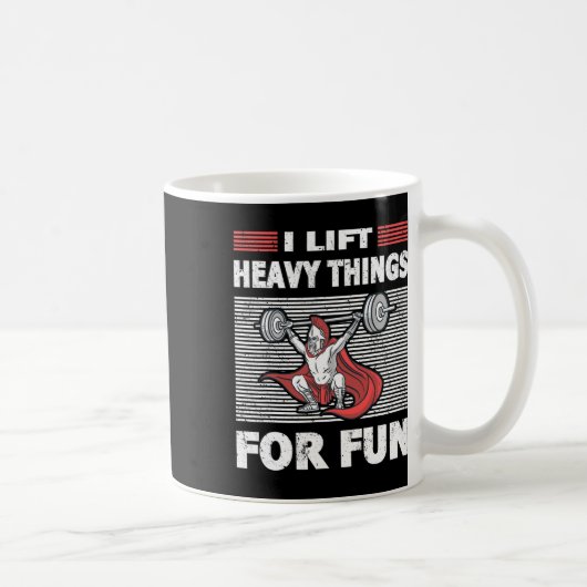Strongman Outfit Heavy Dings for Fun Bodybuilding Kaffeetasse (Rechts)