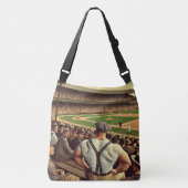 Strongman Watching Baseball Shoulder Tote Tragetaschen Mit Langen Trägern (Vorderseite)