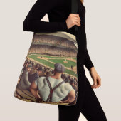 Strongman Watching Baseball Shoulder Tote Tragetaschen Mit Langen Trägern (Von Nahem)