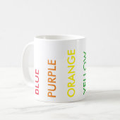 Stroop Effekt-Test-Tasse Kaffeetasse (Vorderseite Links)