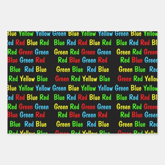 Stroop-Test (Dunkel) Geschenkpapier Set (Vorderseite 3)