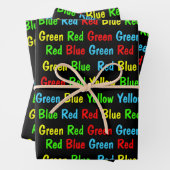 Stroop-Test (Dunkel) Geschenkpapier Set (Beispiel)