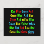 Stroop-Test Postkarte (Vorderseite)